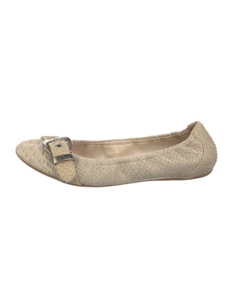 Christian Dior Snakeskin Animal Print Ballet Flats