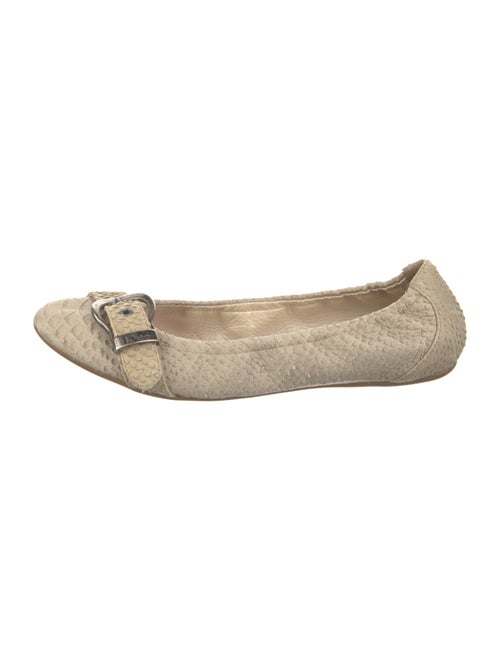 Christian Dior Snakeskin Animal Print Ballet Flats