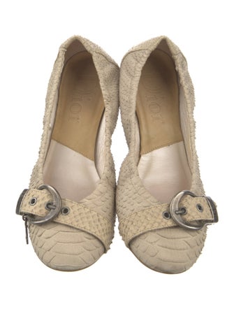 Christian Dior Snakeskin Animal Print Ballet Flats