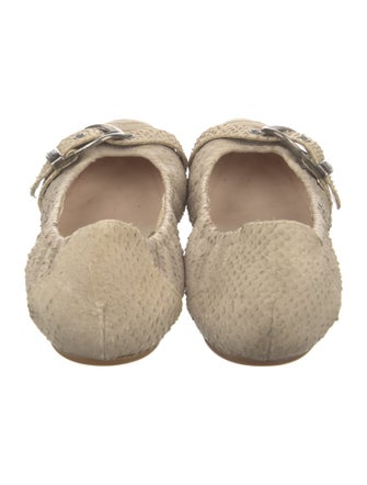 Christian Dior Snakeskin Animal Print Ballet Flats