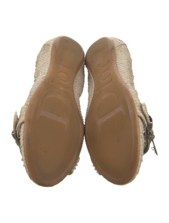 Christian Dior Snakeskin Animal Print Ballet Flats