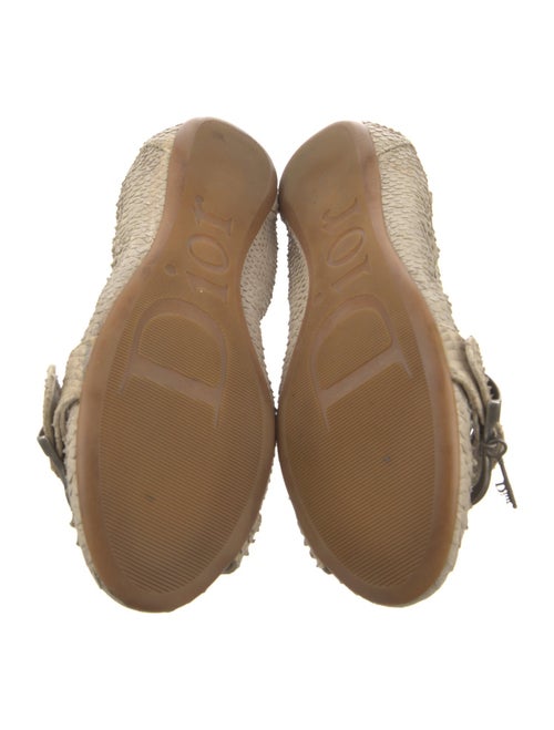 Christian Dior Snakeskin Animal Print Ballet Flats