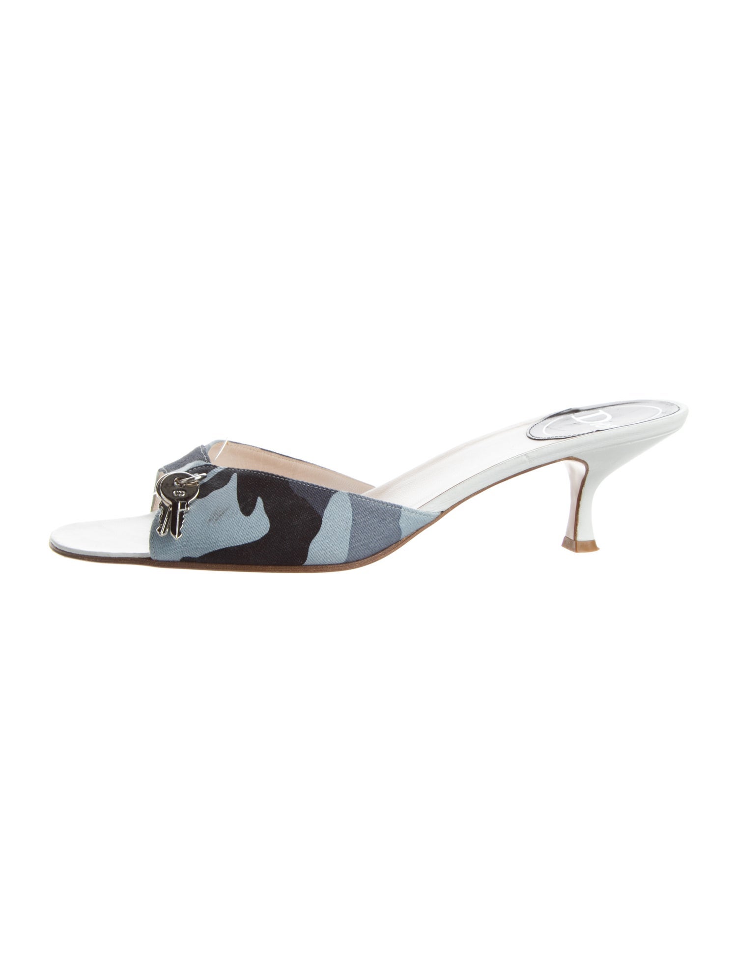 Christian Dior Canvas Camouflage Print Slides