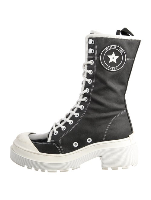 Christian Dior Canvas Combat Boots