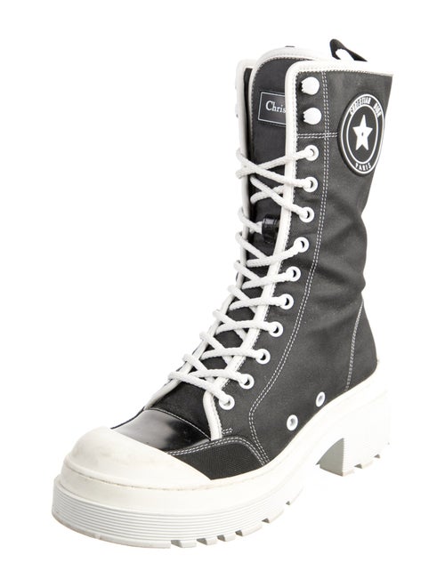 Christian Dior Canvas Combat Boots