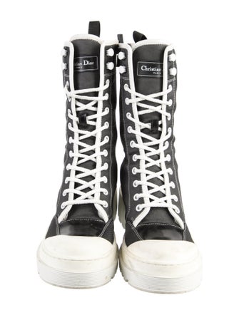 Christian Dior Canvas Combat Boots