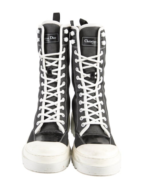 Christian Dior Canvas Combat Boots