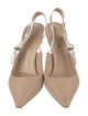 Christian Dior Graphic Print Bow Accents Slingback Pumps