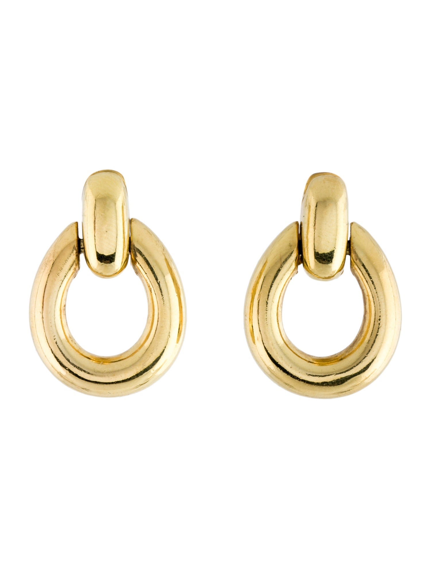 Christian Dior Vintage Doorknocker Clip-On Earrings