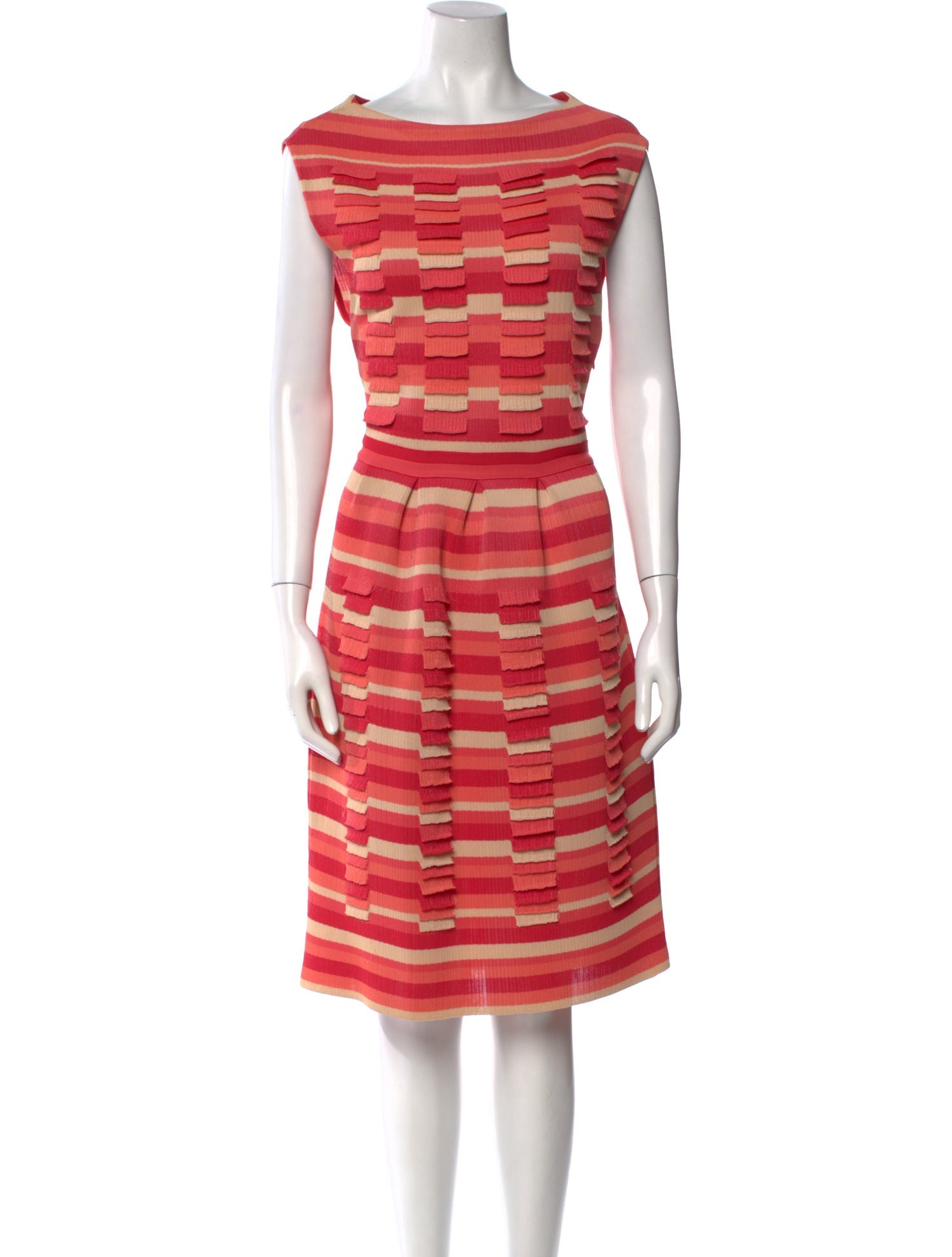 Christian Dior Striped Midi Length Dress
