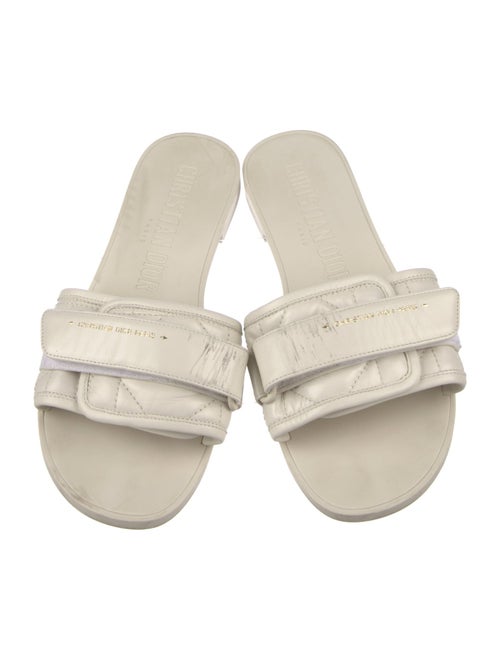Christian Dior Cannage Pattern Leather Slides