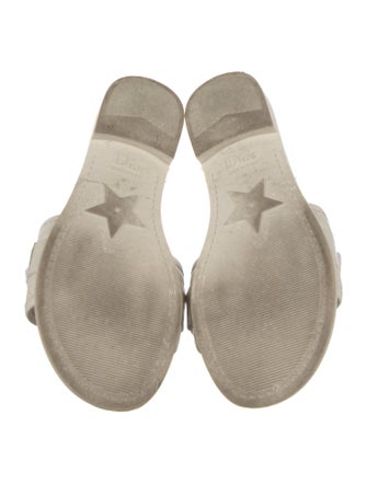 Christian Dior Cannage Pattern Leather Slides