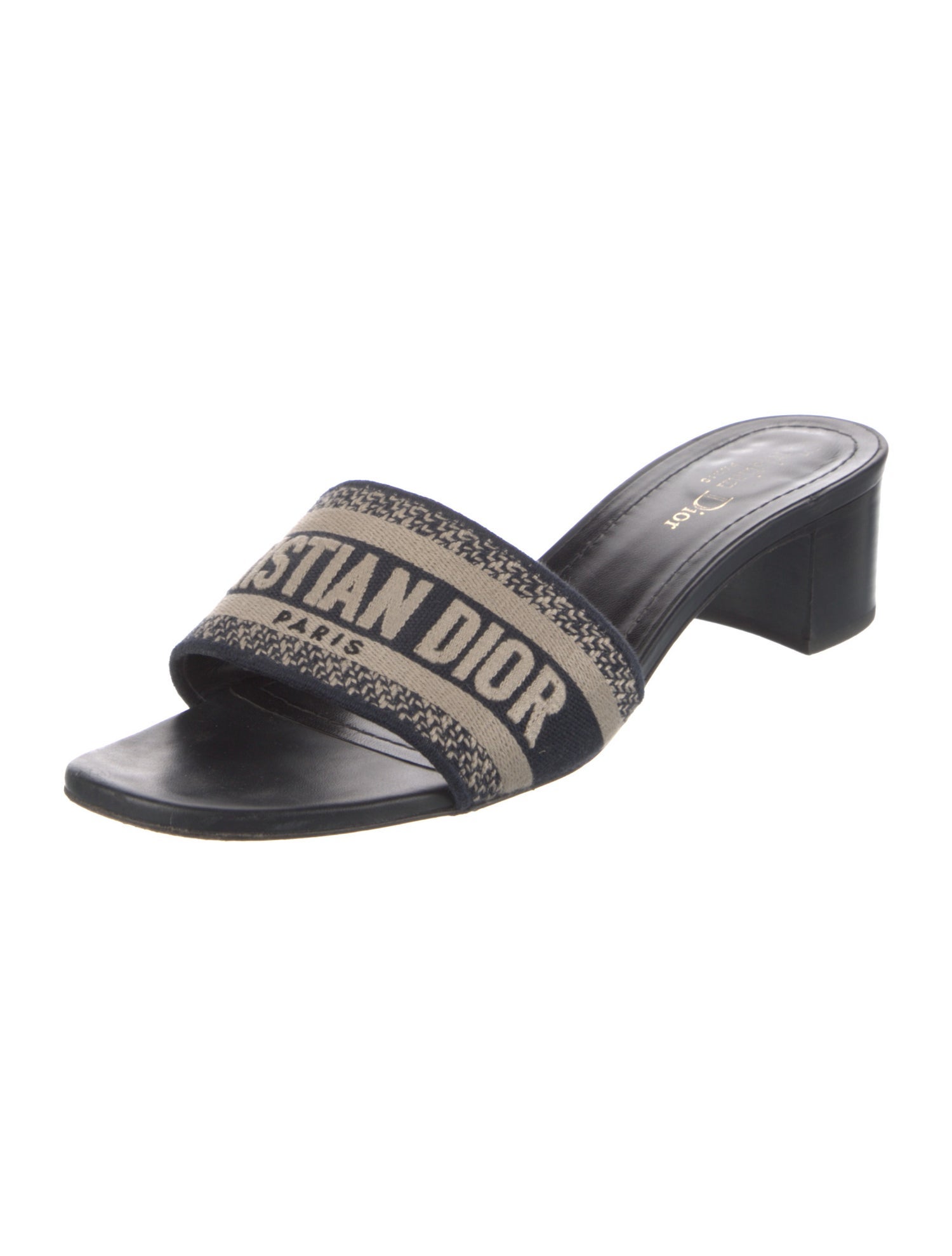 Christian Dior Leather Printed Slides