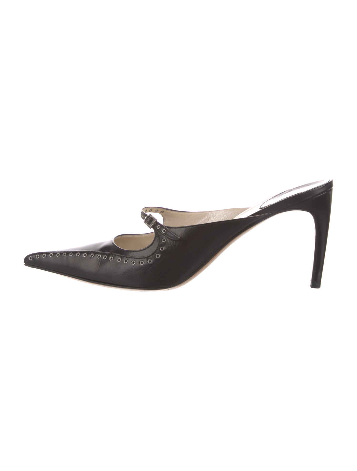 Christian Dior Leather Studded Accents Mules