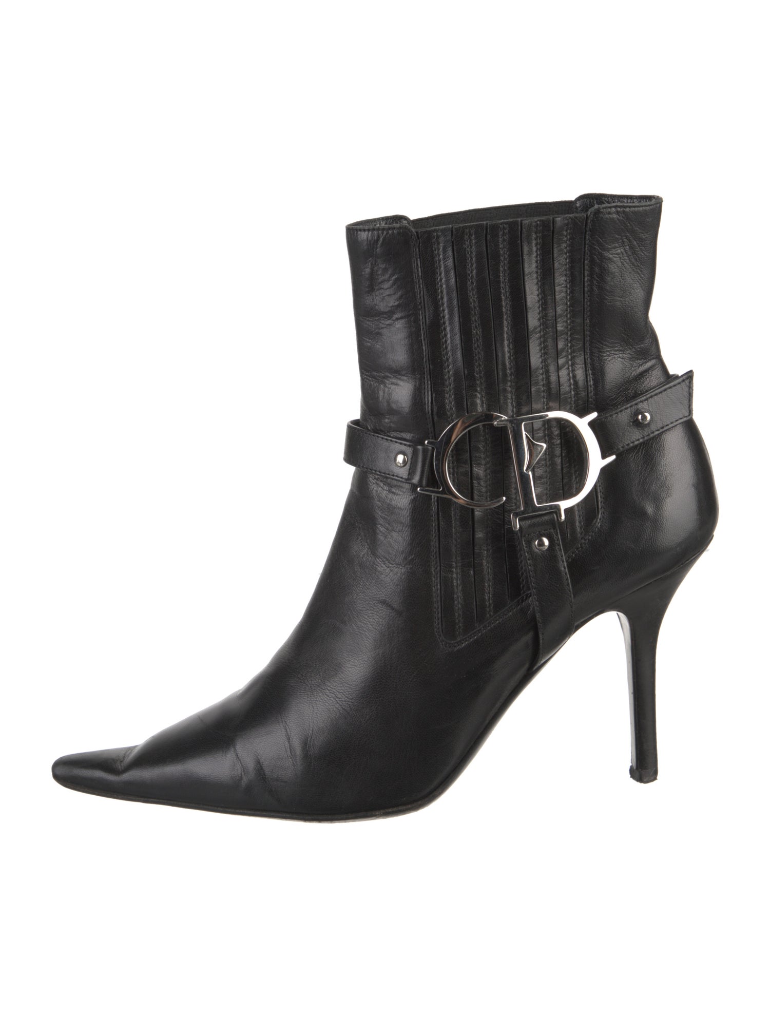 Christian Dior Leather Moto Boots