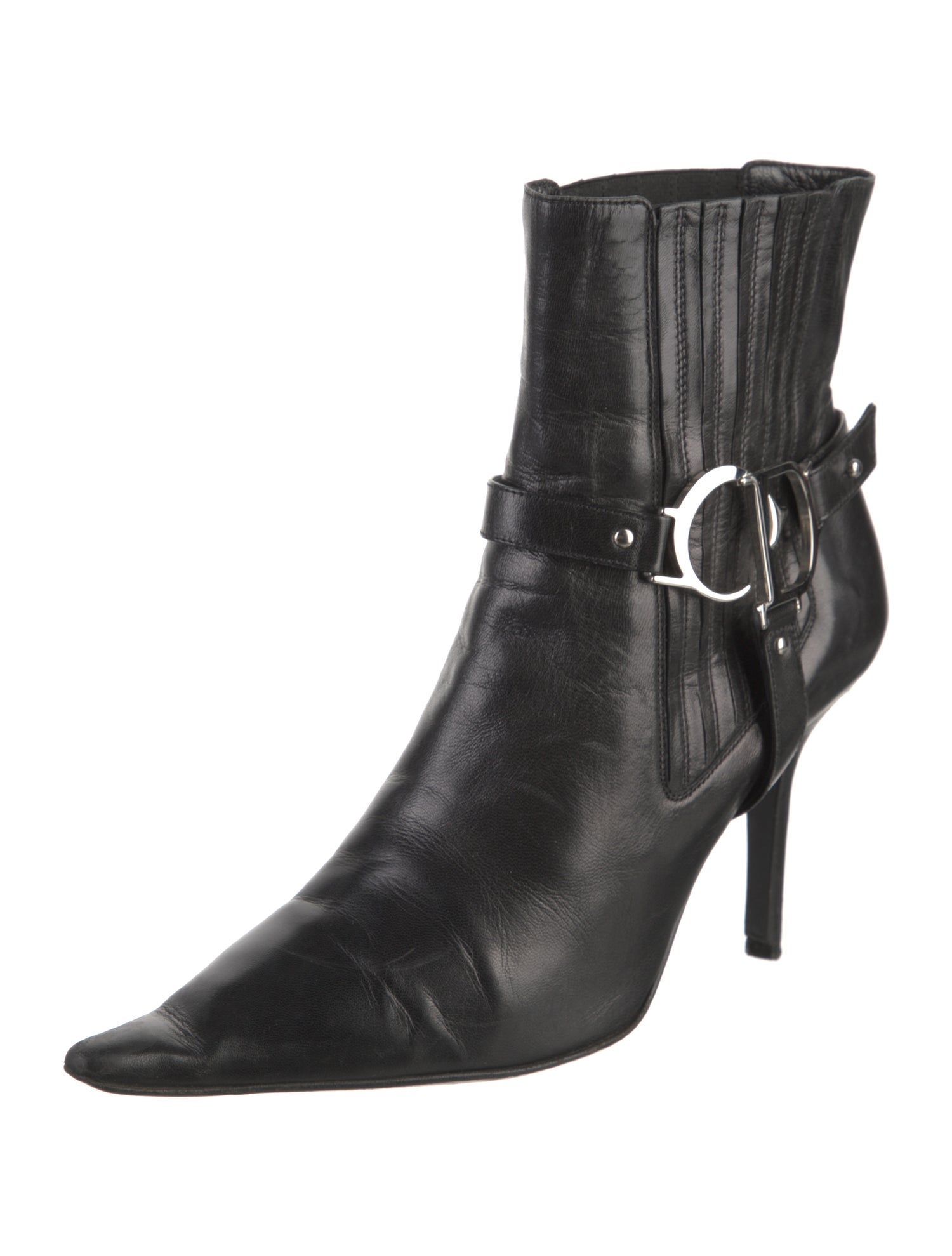 Christian Dior Leather Moto Boots