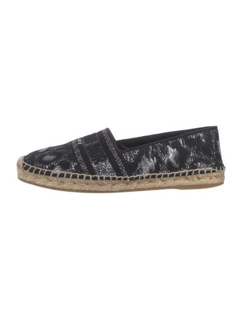 Christian Dior Printed Whipstitch Trim Espadrilles