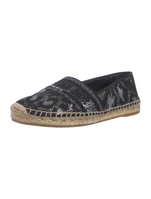 Christian Dior Printed Whipstitch Trim Espadrilles