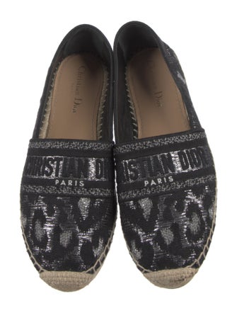 Christian Dior Printed Whipstitch Trim Espadrilles