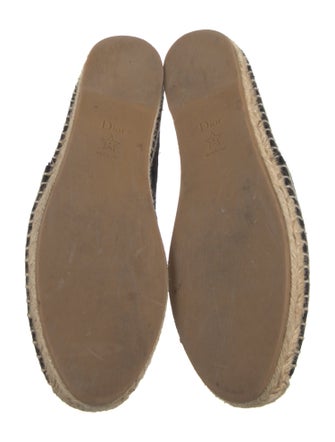 Christian Dior Printed Whipstitch Trim Espadrilles