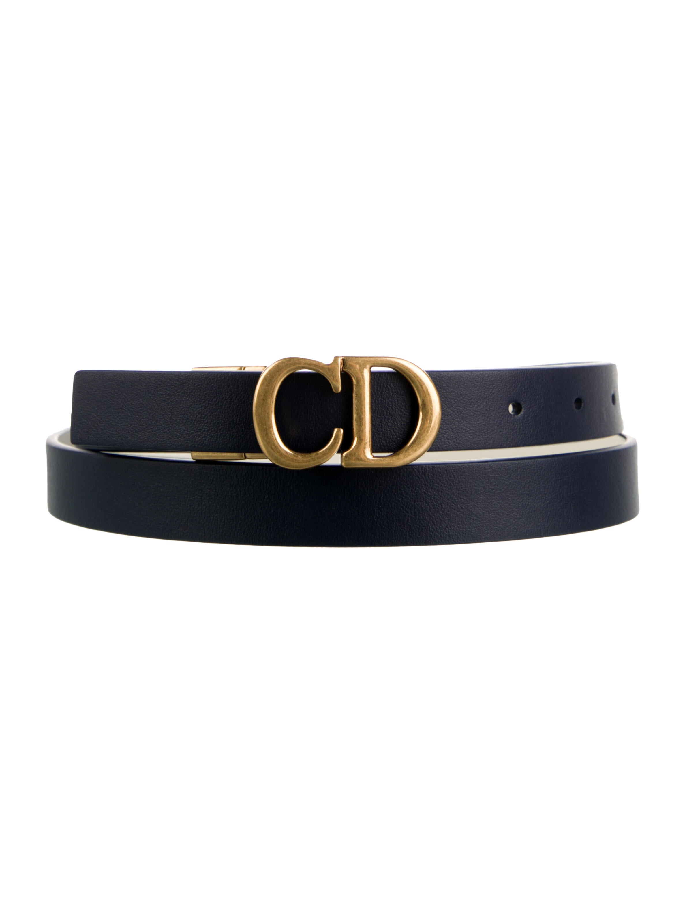 Christian Dior Skinny Leather Belt