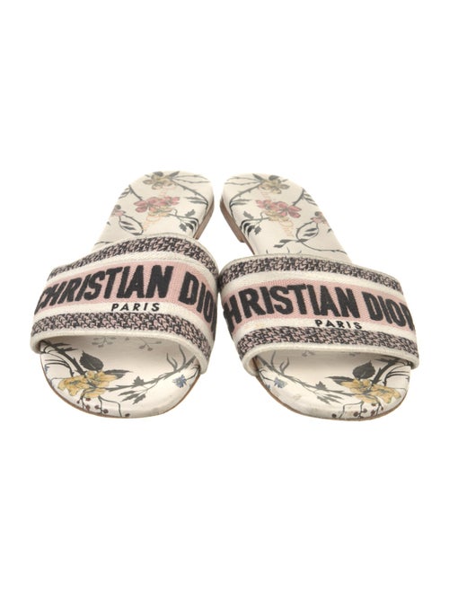 Christian Dior Canvas Printed Slides