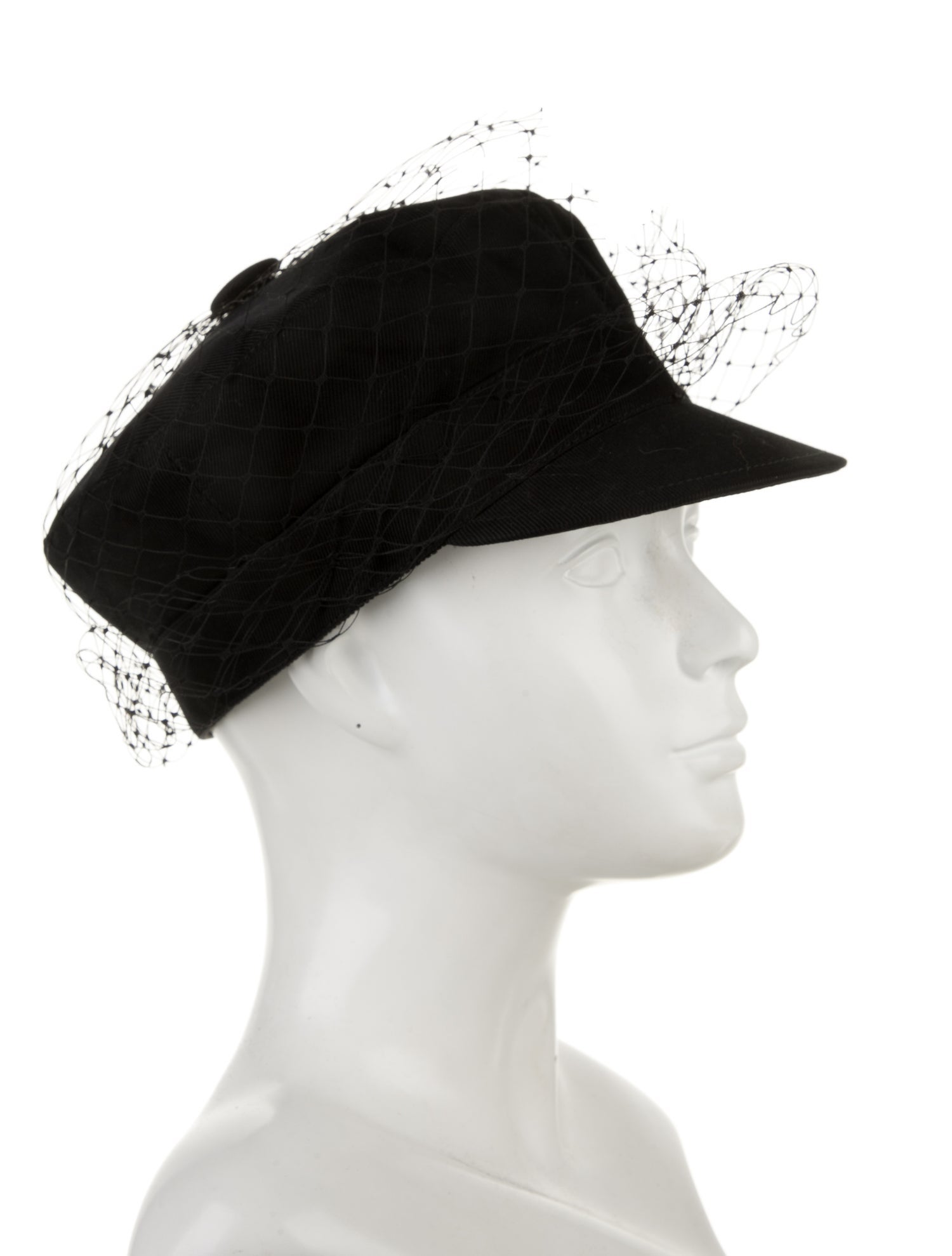 Christian Dior Arty Veil Newsboy Cap