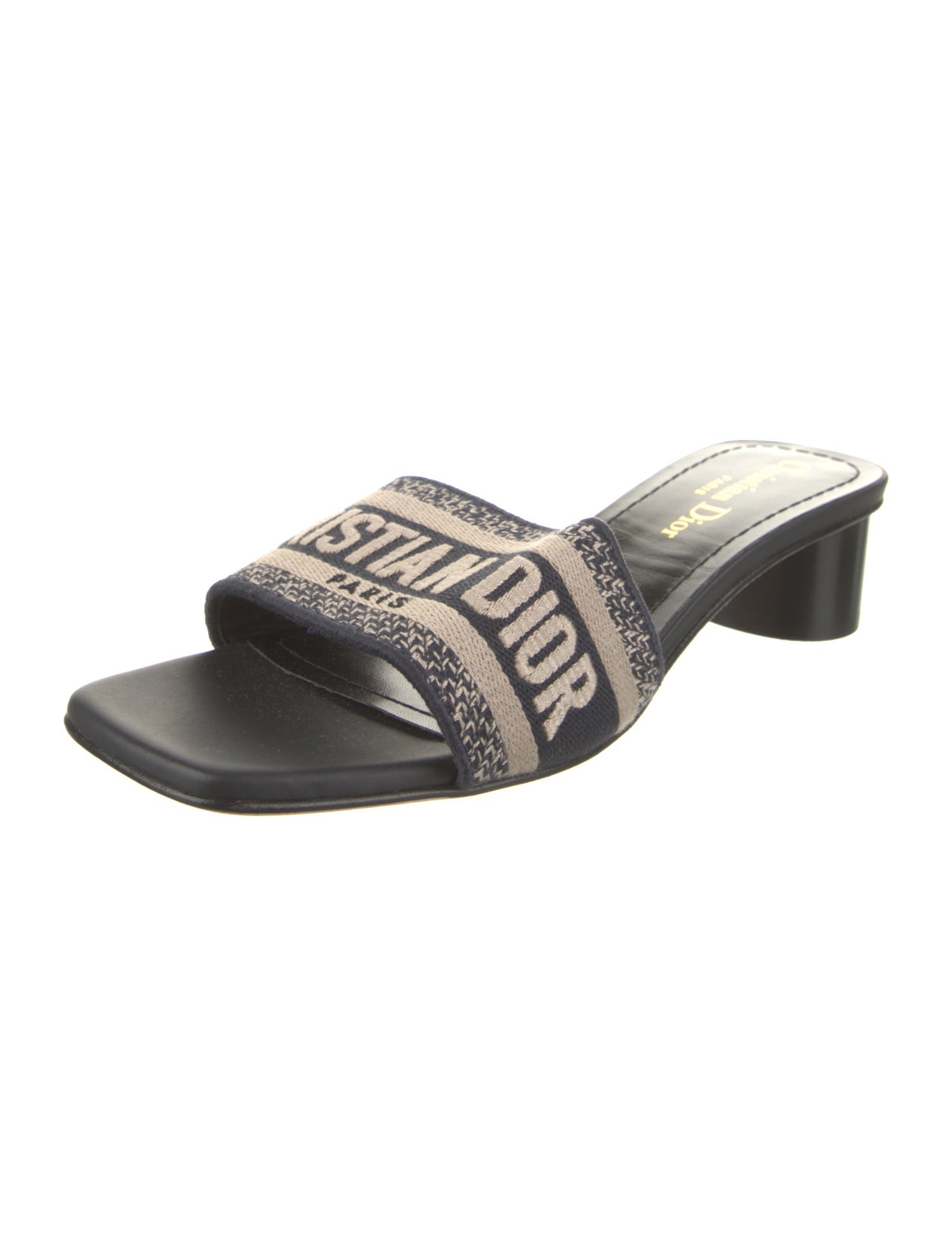 Christian Dior Canvas Printed Slides