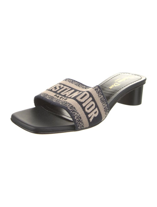 Christian Dior Canvas Printed Slides