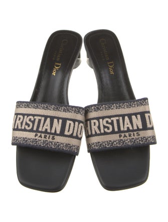 Christian Dior Canvas Printed Slides