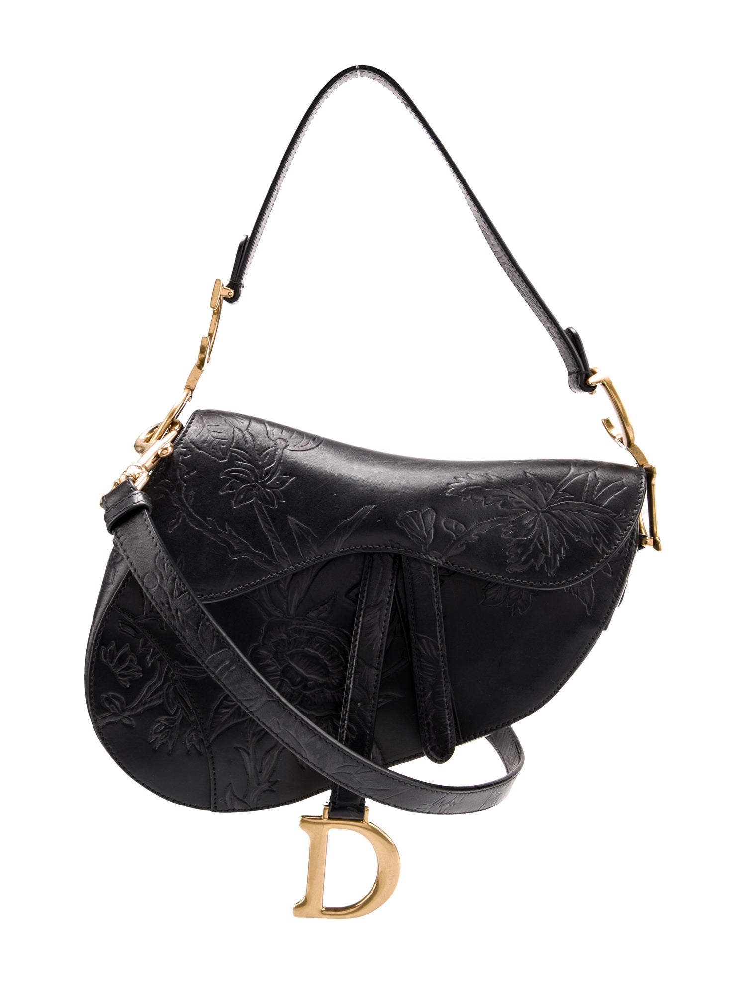 Christian Dior Embossed Leather Saddle 2022