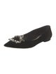Christian Dior Velvet Crystal Embellishments Ballet Flats