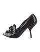 Christian Dior Patent Leather Bow Accents Pumps