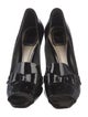 Christian Dior Patent Leather Bow Accents Pumps