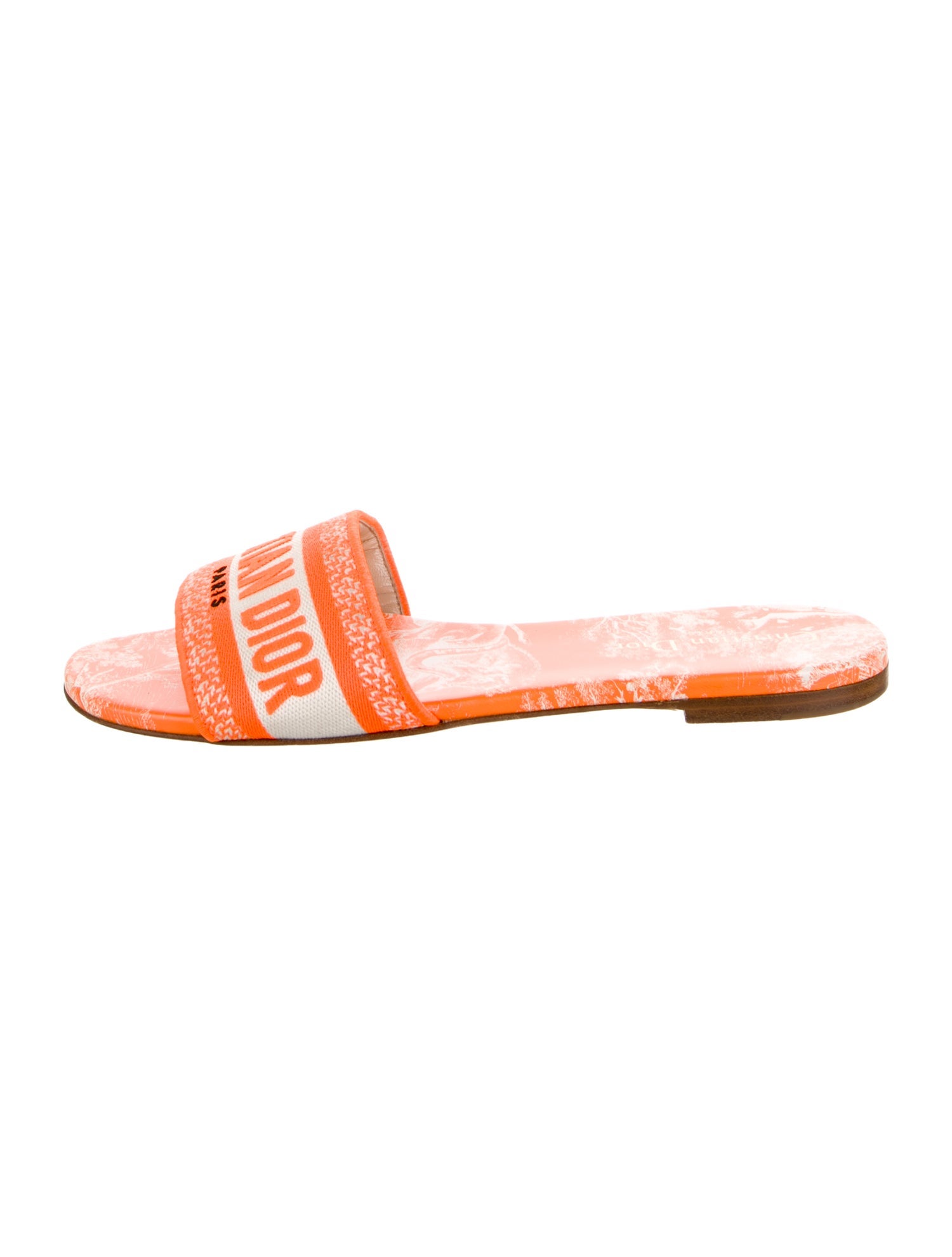Christian Dior Canvas Printed Slides