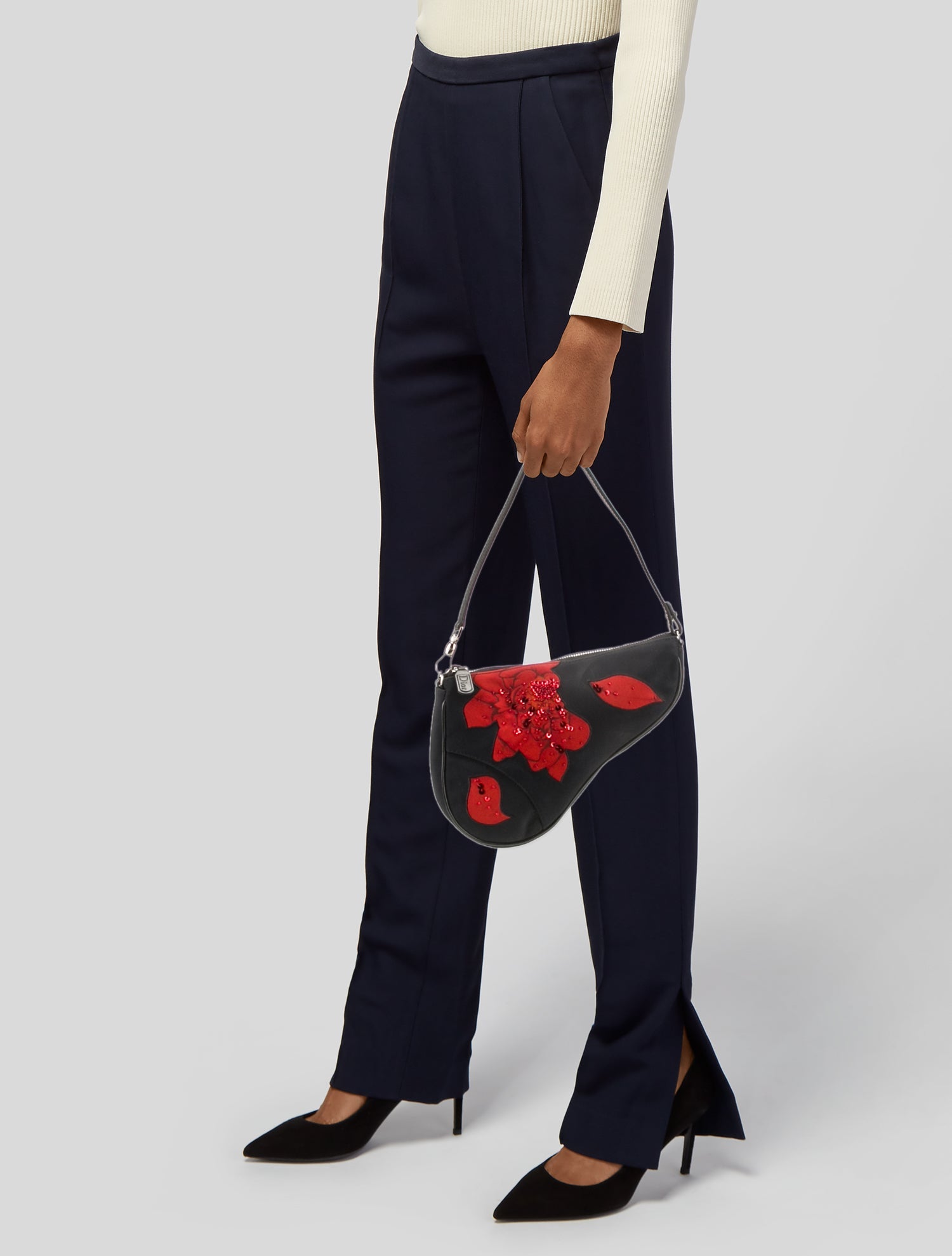 Christian Dior Nylon Saddle Pochette Vintage