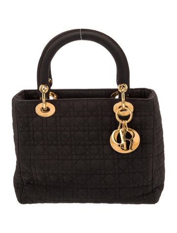 Christian Dior Handle Bags Cannage Lady Medium Vintage