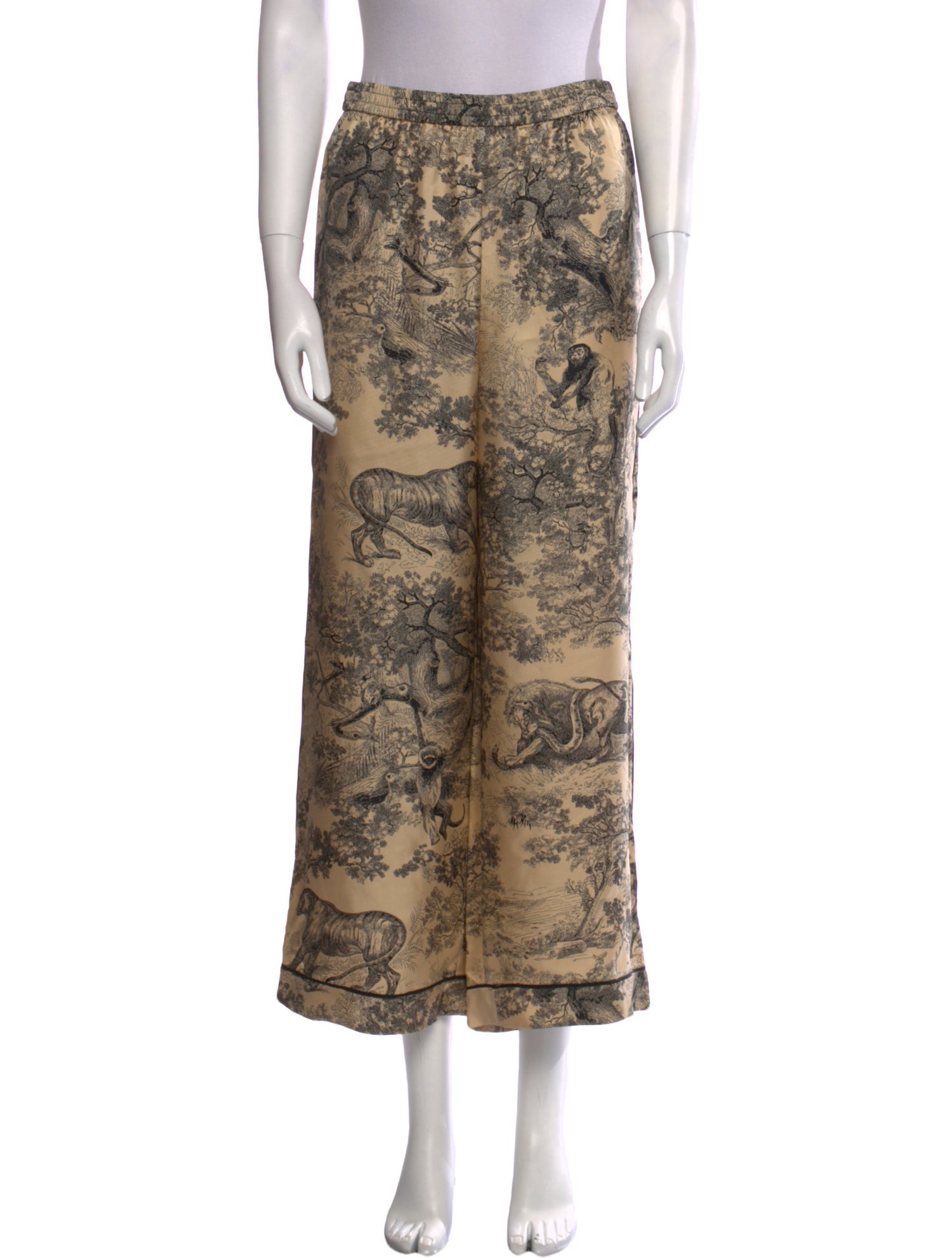 Christian Dior Silk Wide Leg Pants