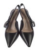 Christian Dior Leather Bow Accents Slingback Pumps