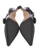 Christian Dior Leather Bow Accents Slingback Pumps