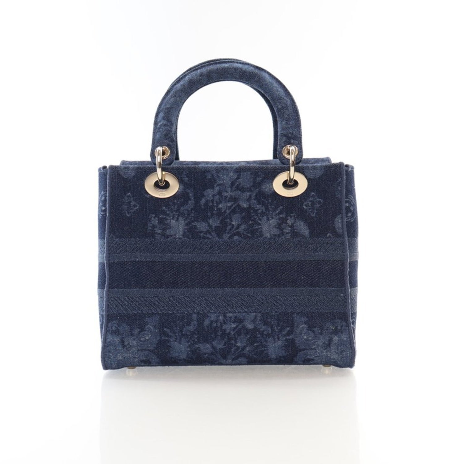 Christian Dior Denim Floral Lady D-Lite Medium