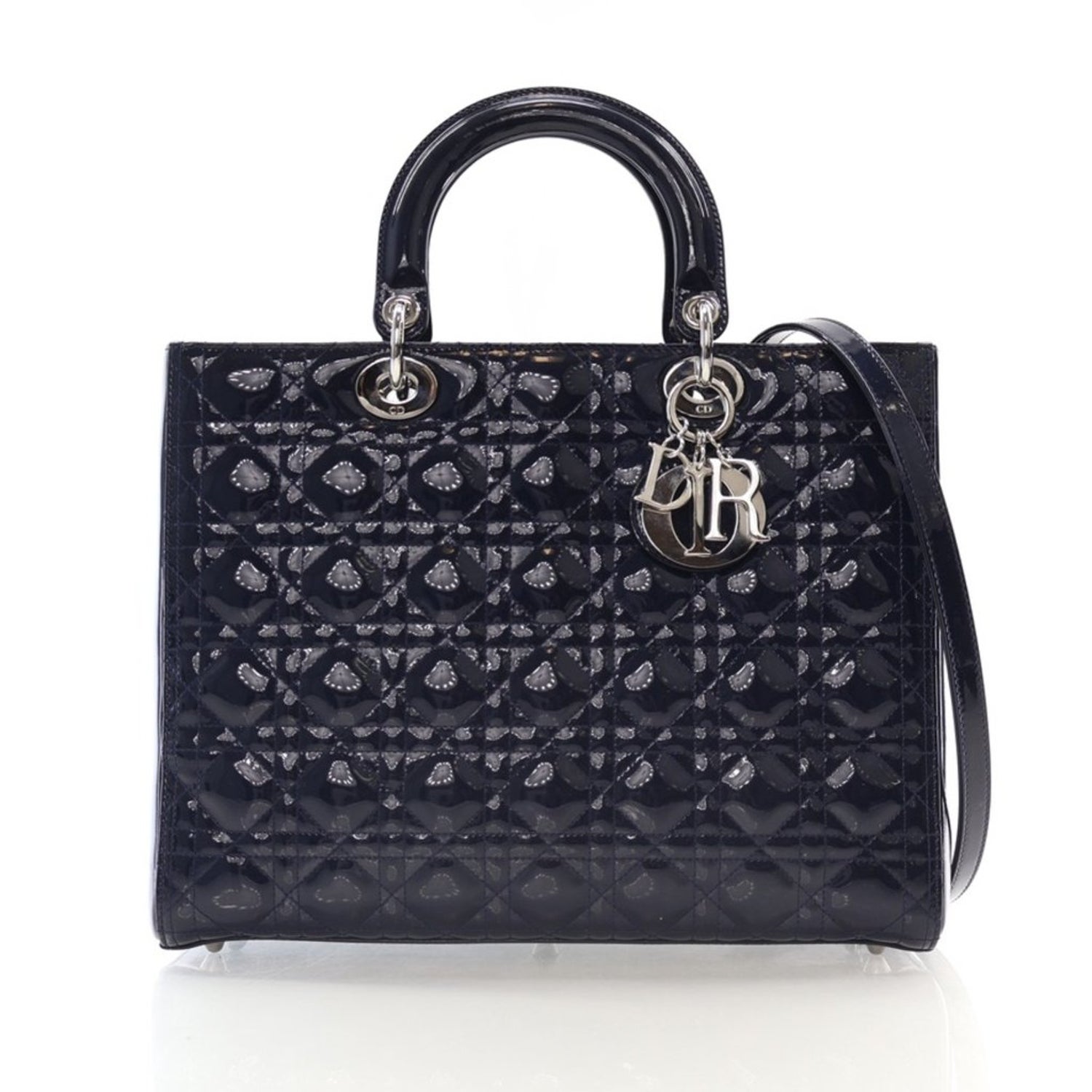 Christian Dior Patent Leather Lady Dior Large