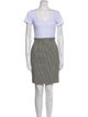 Christian Dior Merino Wool Houndstooth Print Skirt Set