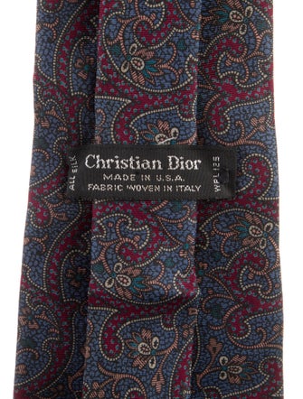 Christian Dior Pattern Print Silk Tie