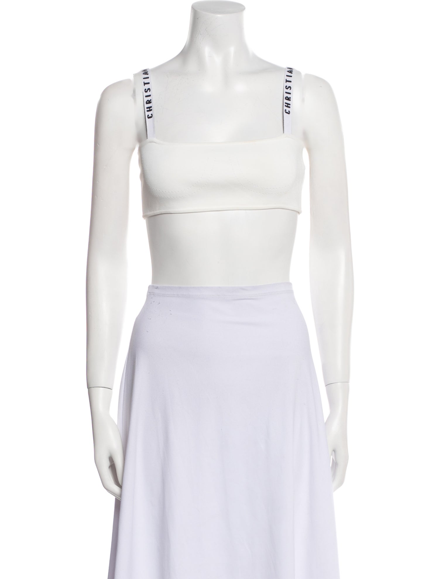 Christian Dior Square Neckline Sleeveless Crop Top