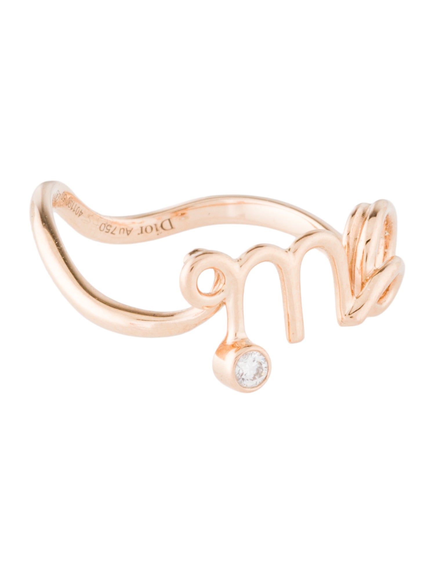 Christian Dior 18K Diamond 'Oui' Dioramour Ring