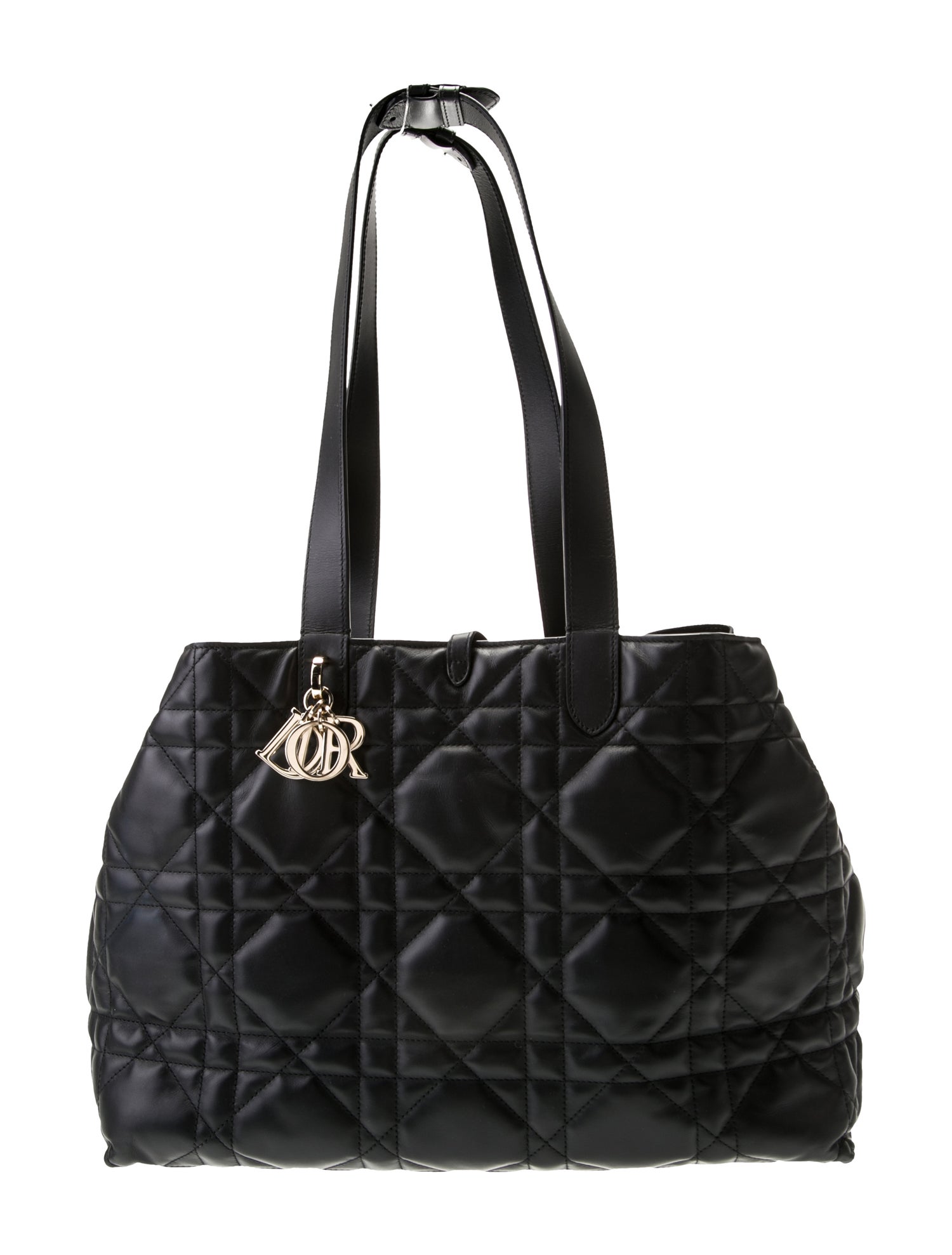 Christian Dior Cannage Toujours Tote Bag Macrocannage Qulit Calfskin Large