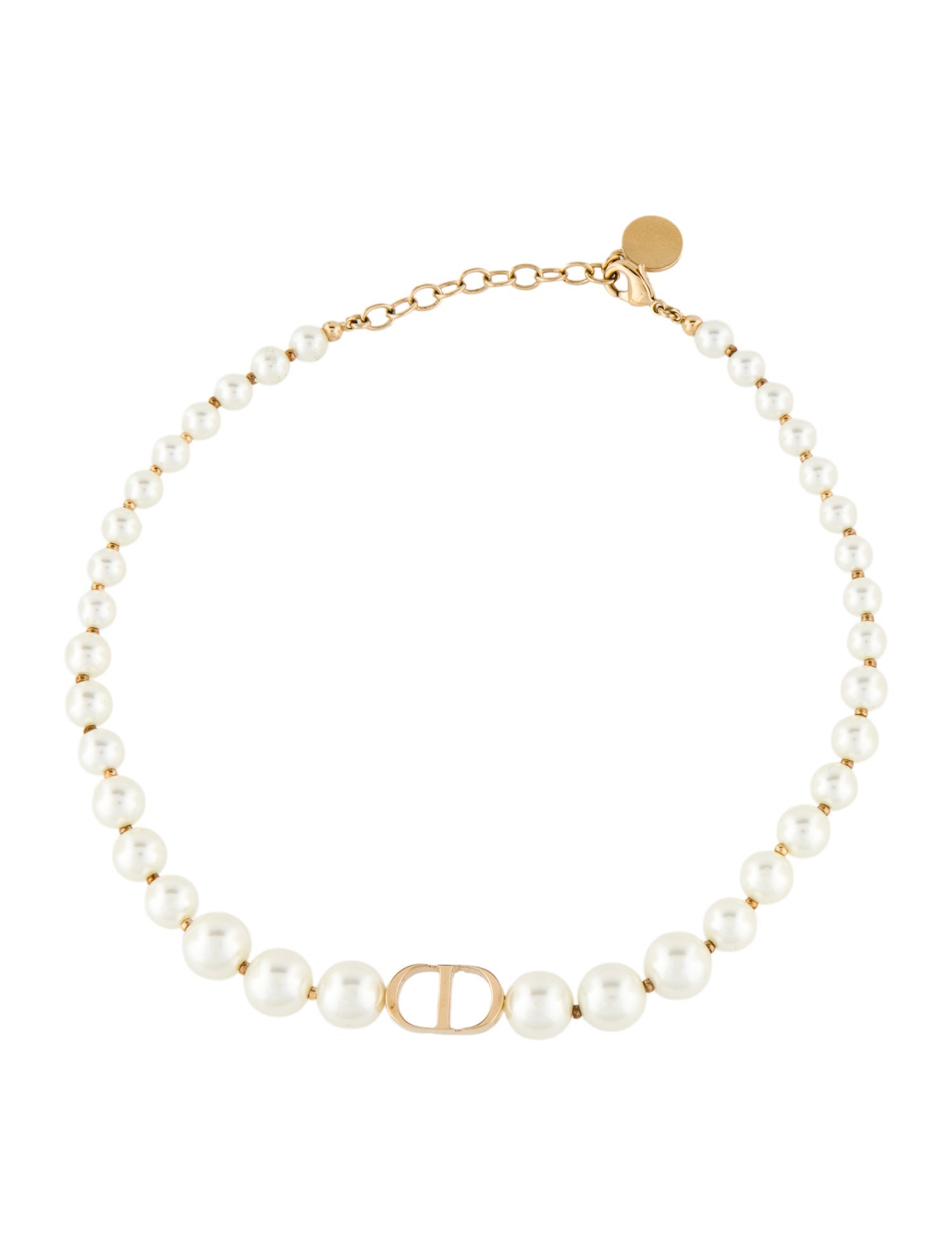 Christian Dior Faux Pearl 30 Montaigne Choker Necklace