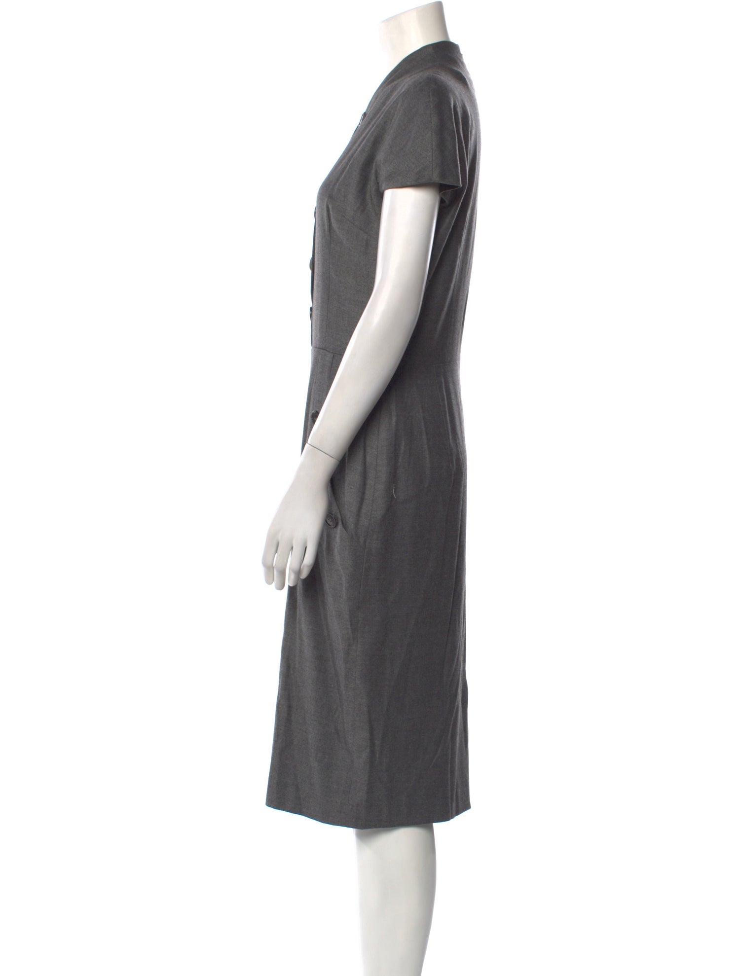 Christian Dior Virgin Wool Midi Length Dress