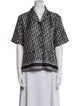 Christian Dior Silk Printed Button-Up Top